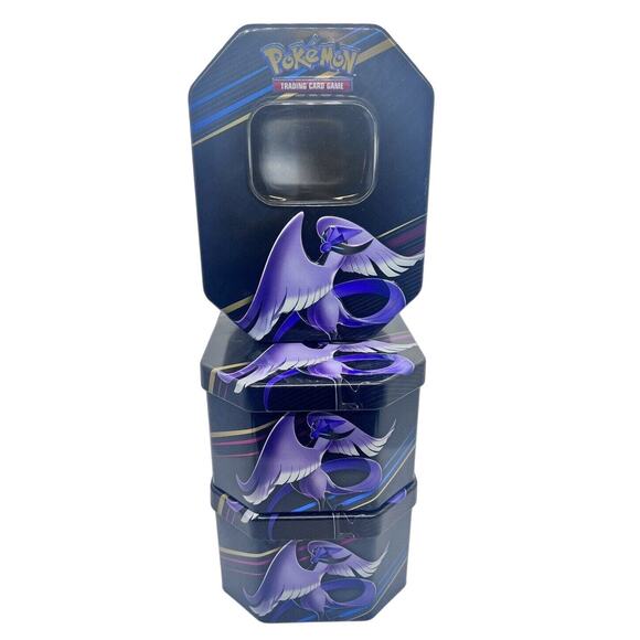 Pokemon TCG Empty Tins Lot - 14 Small, 10 Medium, 3 Large + 87 Card Sleeves - Picture 3 of 8
